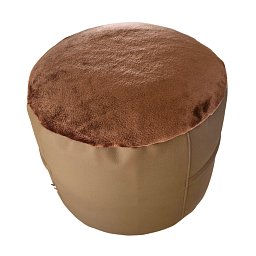 Válec koženkový světle hnědý s fleecem⌀40x30 cm Obrázek pro produkt Válec koženkový světle hnědý s fleecem⌀40x30 cm